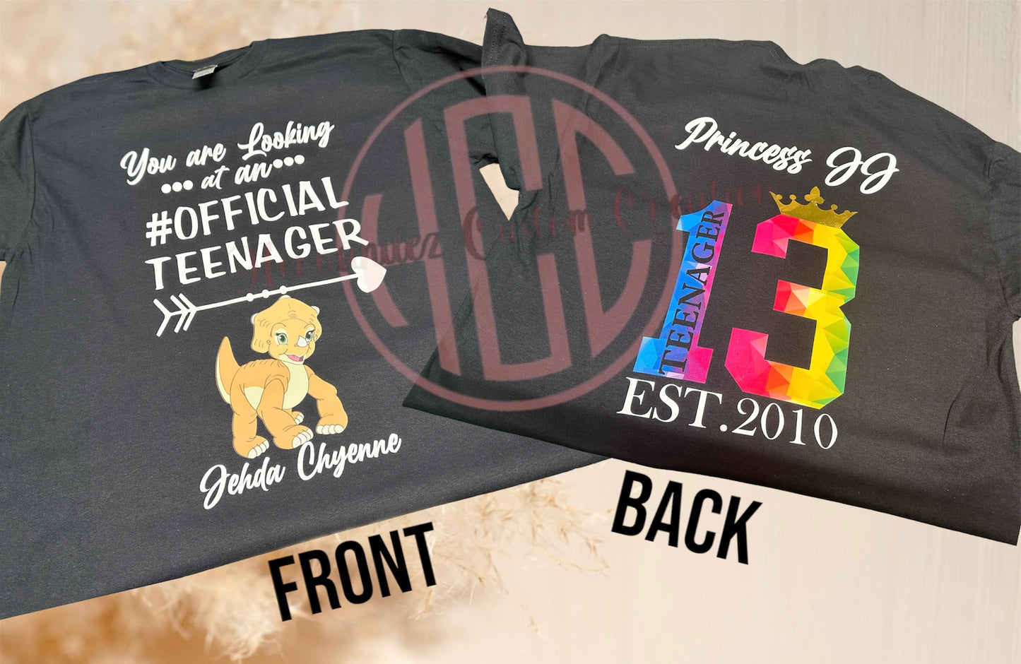 FAMILY MATCHING SHIRTS (PROUD OF AN #OFFICIAL TEENAGER)
