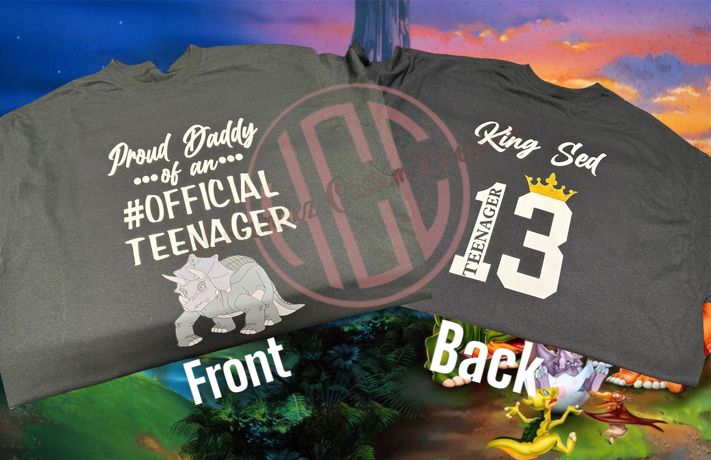 FAMILY MATCHING SHIRTS (PROUD OF AN #OFFICIAL TEENAGER)