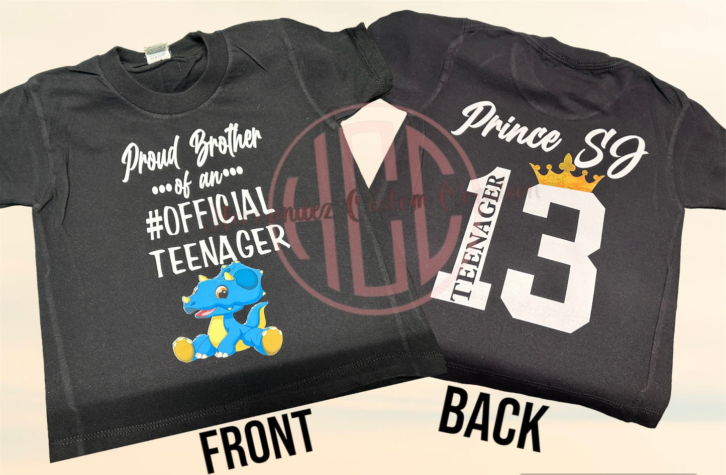 FAMILY MATCHING SHIRTS (PROUD OF AN #OFFICIAL TEENAGER)