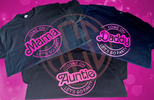 BARBIE BIRTHDAY SHIRTS (MATCHING)