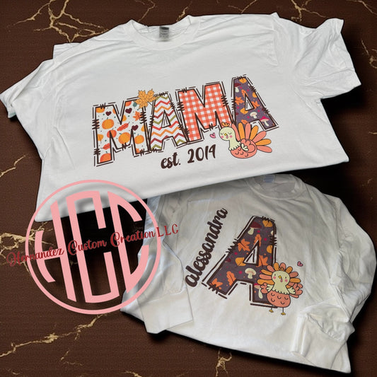 THANKSGIVING MATCH (MOM AND CHILD)