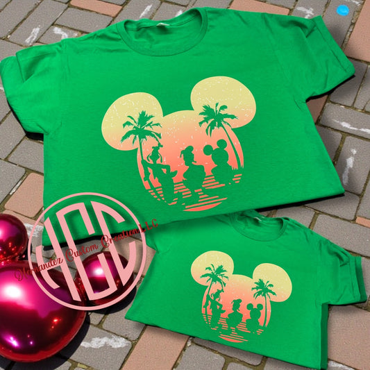 DISNEY MICKEY MOUSE, DONALD DUCK AND GOOFY SUNSET (MATCHING)