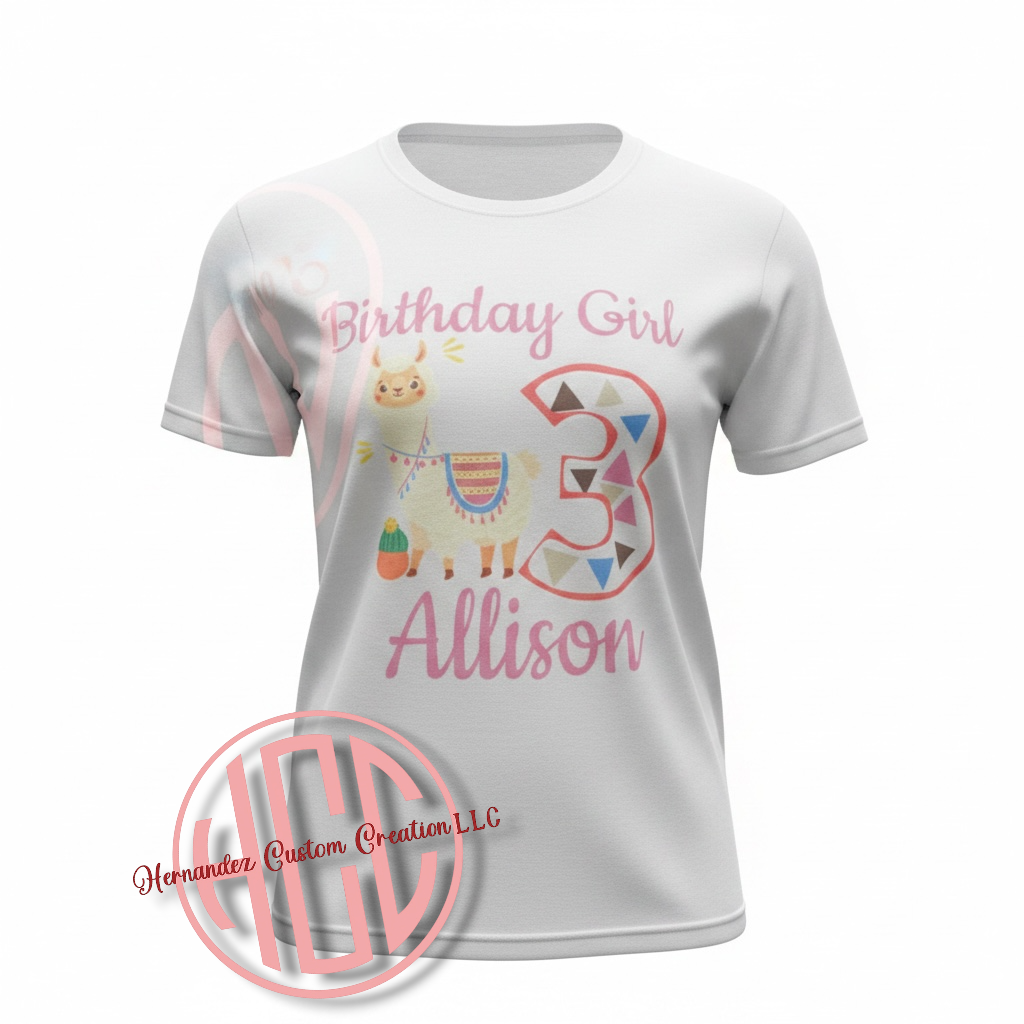 LLAMA BIRTHDAY SHIRTS (FAMILY MATCHING)