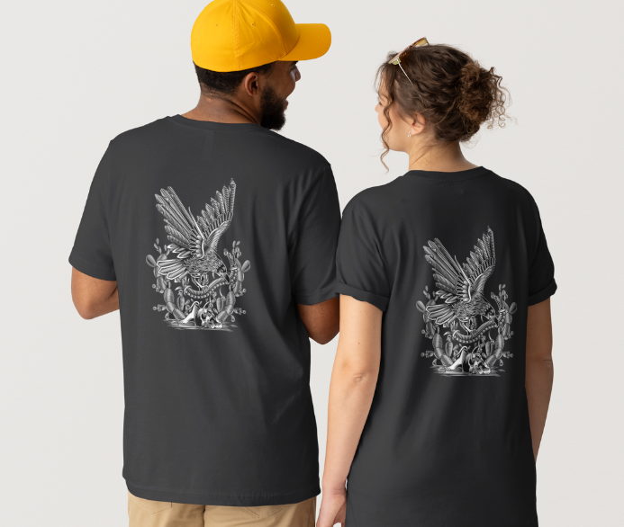 EAGLE, CACTUS AND SNAKE