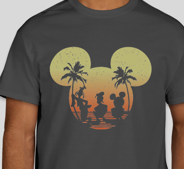 DISNEY MICKEY MOUSE, DONALD DUCK AND GOOFY SUNSET (MATCHING)