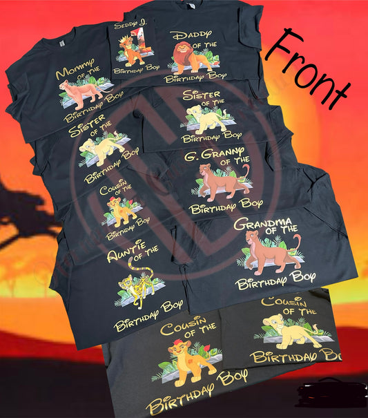 LION KING BIRTHDAY SHIRTS (FAMILY MATCHING)