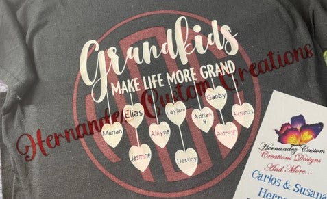 GRANDKIDS (NAME HEARTS)